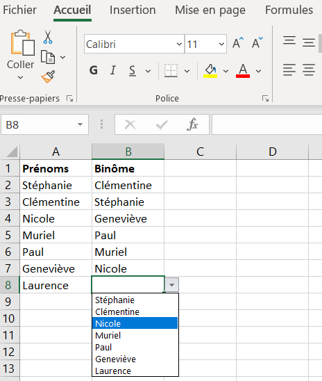 Comment faire une liste déroulante sur Excel de A à Z