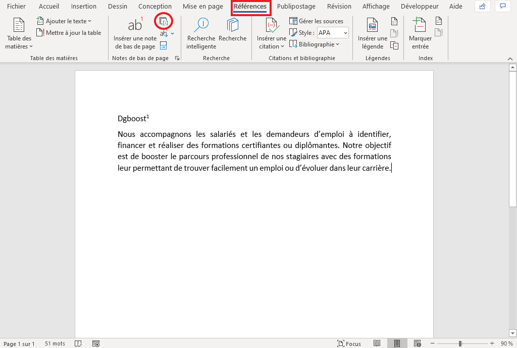 Comment Faire Une Note De Bas De Page Sur Word Academie Avec